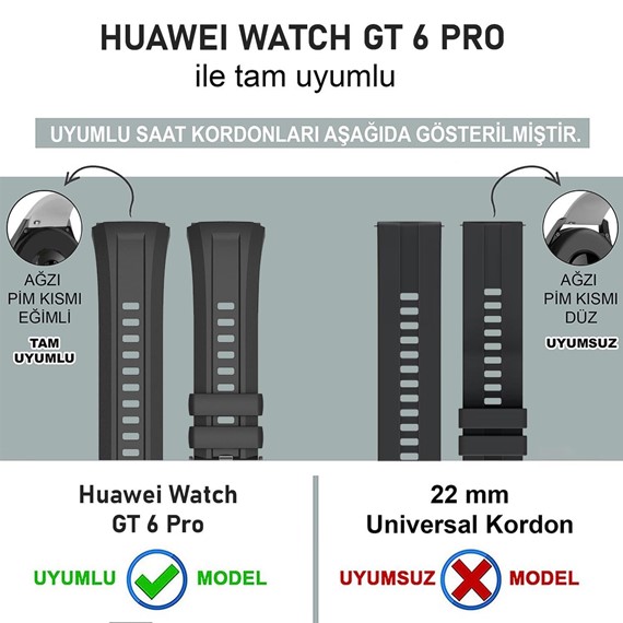 Microsonic Huawei Watch GT 6 Pro 46mm Kordon Silicone SwiftBands Haki 3