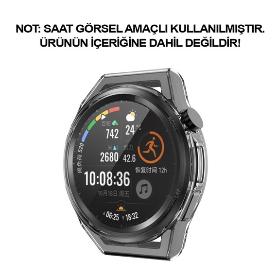 Microsonic Huawei Watch GT Runner Kılıf 360 Full Round Soft Silicone Şeffaf 2