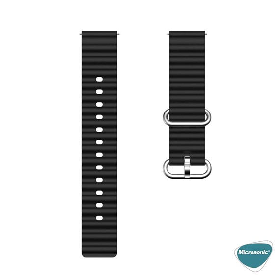 Microsonic Samsung Galaxy Watch 46mm Kordon Ocean Band Siyah 3