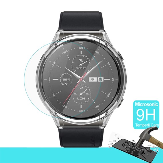 Microsonic Huawei Watch GT2 Pro Tempered Glass Cam Ekran Koruyucu 1