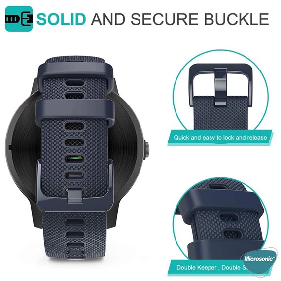 Microsonic Garmin Forerunner 265S Kordon Silicone Sport Band Beyaz 4
