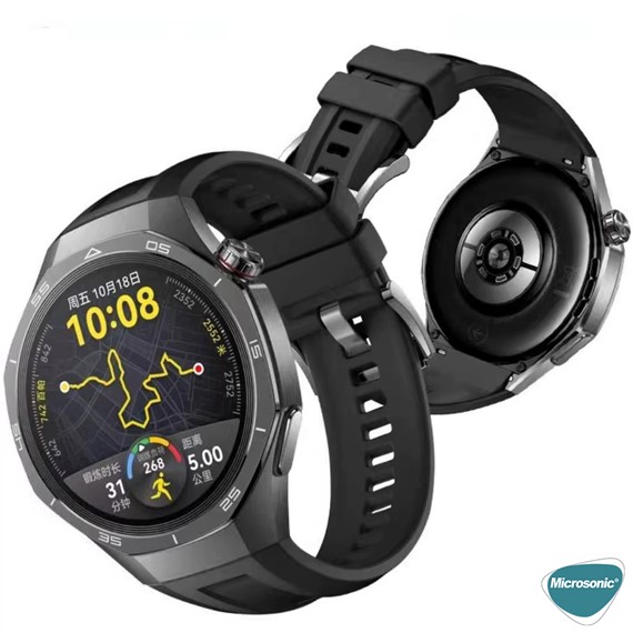 Microsonic Huawei Watch GT5 Pro 42mm Kordon Silicone SwiftBands Gri 5