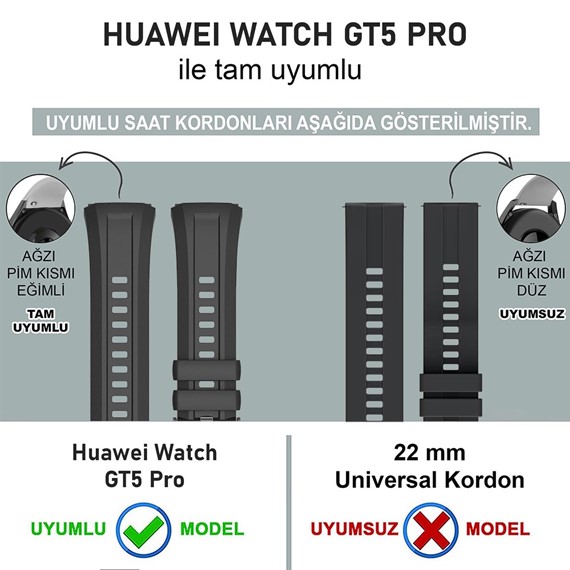 Microsonic Huawei Watch GT5 Pro 46mm Kordon Silicone SwiftBands Turuncu 3