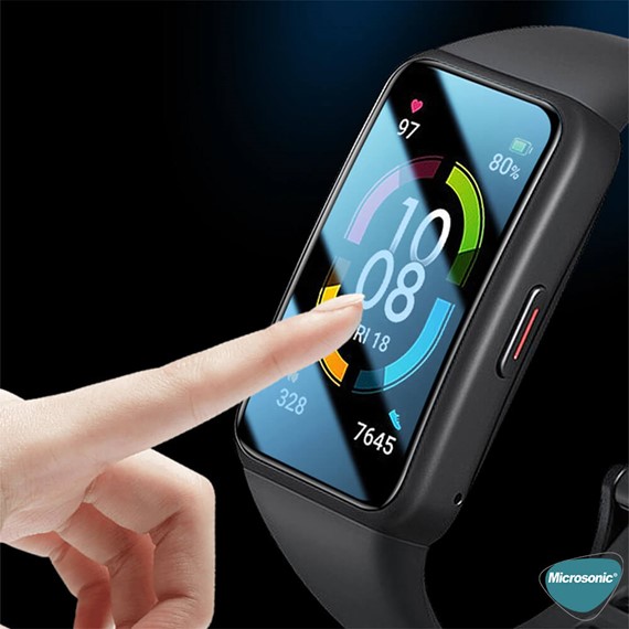 Microsonic Huawei Band 7 Kılıf 360 Full Round Soft Silicone Şeffaf 4