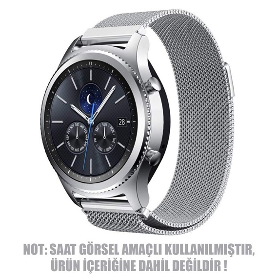 Microsonic Huawei Watch GT3 46mm Milanese Loop Kordon Gümüş 2