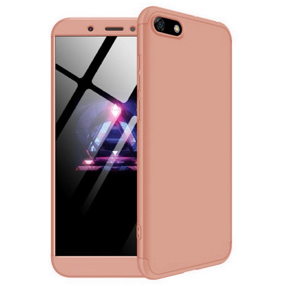 Microsonic Huawei Y5 2018 Kılıf Double Dip 360 Protective Rose Gold 1