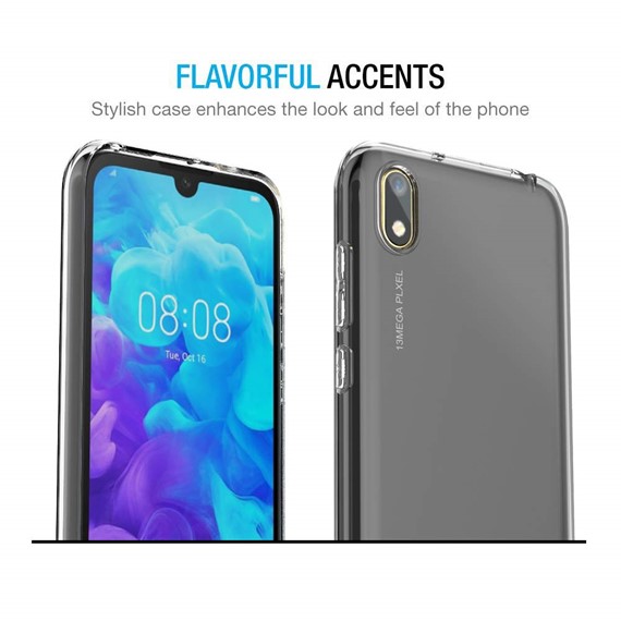 Microsonic Huawei Y5 2019 Kılıf Transparent Soft Beyaz 5