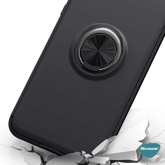 Microsonic Huawei Y5 2019 Kılıf Kickstand Ring Holder Lacivert 4
