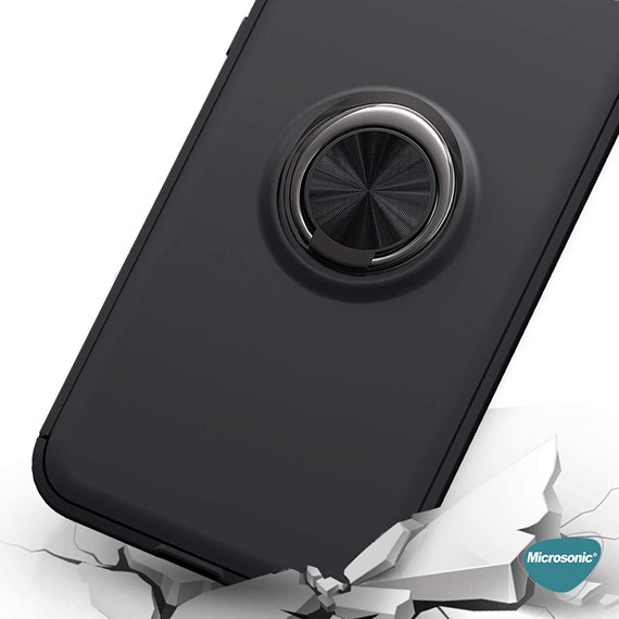 Microsonic Huawei Y5 2019 Kılıf Kickstand Ring Holder Kırmızı 4