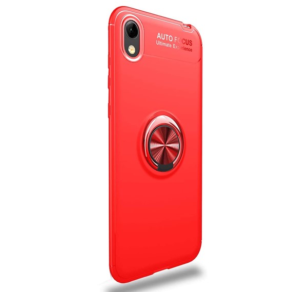 Microsonic Huawei Y5 2019 Kılıf Kickstand Ring Holder Kırmızı 2