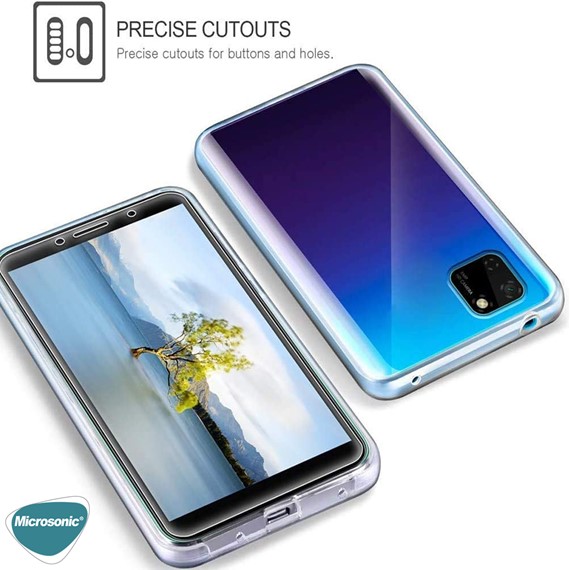 Microsonic Huawei Y5P Kılıf 6 Tarafı Tam Full Koruma 360 Clear Soft Şeffaf 4