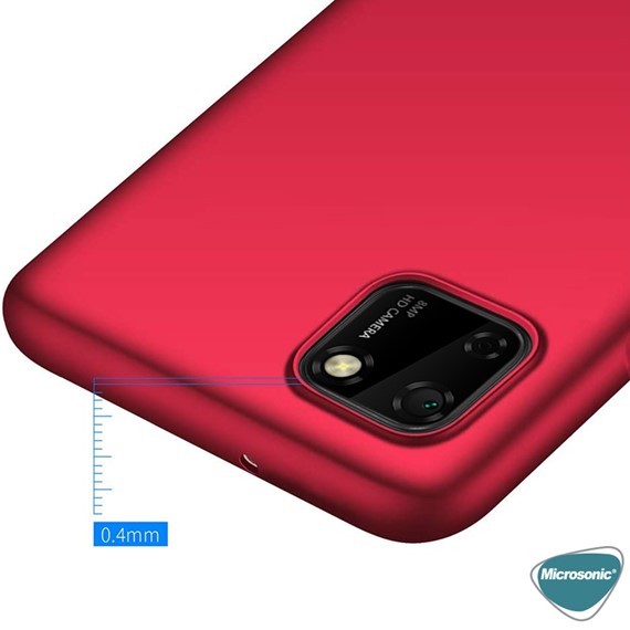 Microsonic Matte Silicone Huawei Y5P Kılıf Kırmızı 5