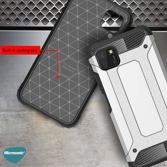 Microsonic Huawei Y5P Kılıf Rugged Armor Mavi 4