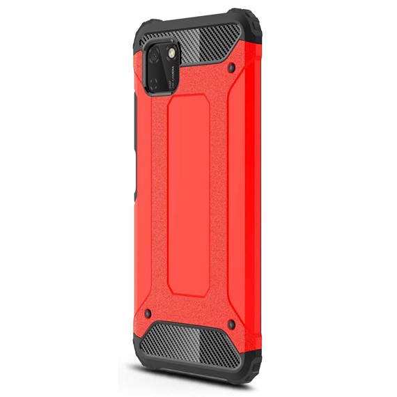 Microsonic Huawei Y5P Kılıf Rugged Armor Kırmızı 2