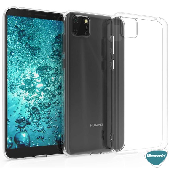 Microsonic Huawei Y5P Kılıf Transparent Soft Beyaz 3