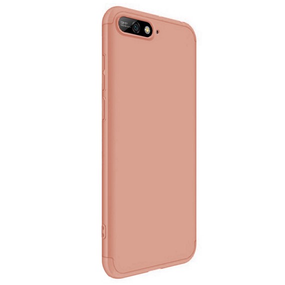 Microsonic Huawei Y6 2018 Kılıf Double Dip 360 Protective Rose Gold 2