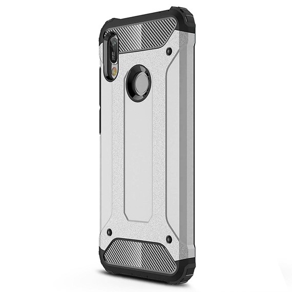 Microsonic Huawei Y6 2019 Kılıf Rugged Armor Gümüş 2