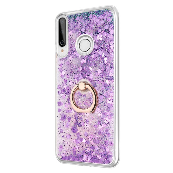 Microsonic Huawei Y6P Kılıf Glitter Liquid Holder Mor 2