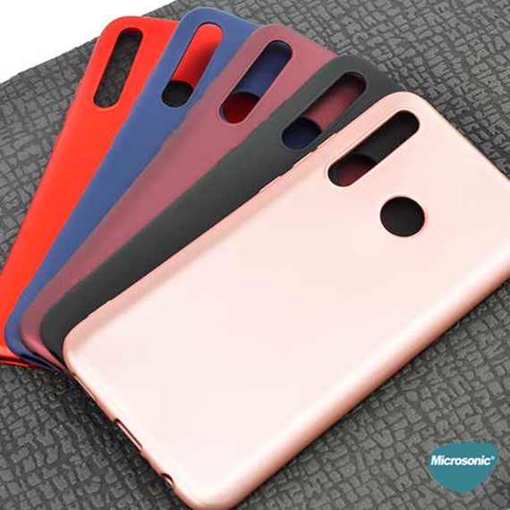 Microsonic Matte Silicone Huawei Y6P Kılıf Mavi 4