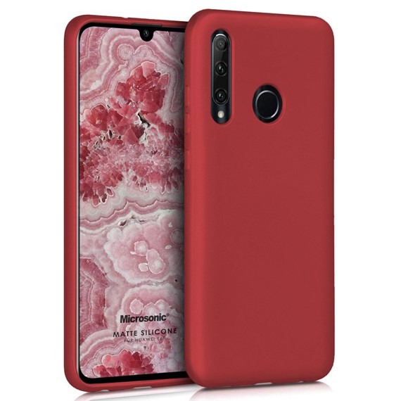 Microsonic Matte Silicone Huawei Y6P Kılıf Kırmızı 1