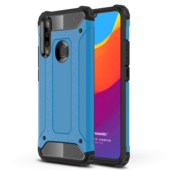 Microsonic Huawei Y6P Kılıf Rugged Armor Mavi 1