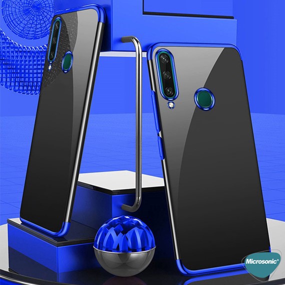 Microsonic Huawei Y6P Kılıf Skyfall Transparent Clear Mavi 5
