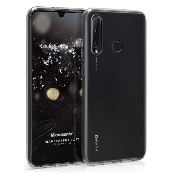 Microsonic Huawei Y6P Kılıf Transparent Soft Beyaz 1