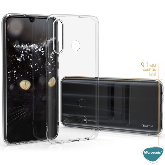 Microsonic Huawei Y6P Kılıf Transparent Soft Beyaz 4