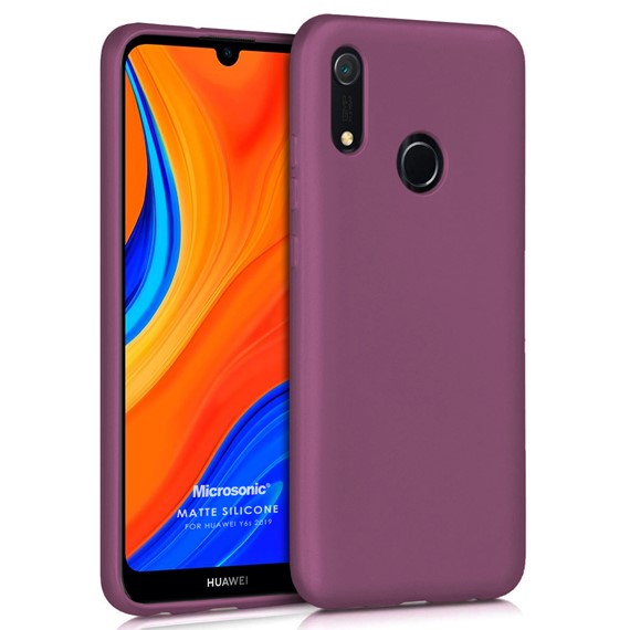 Microsonic Matte Silicone Huawei Y6s 2019 Kılıf Mor 1