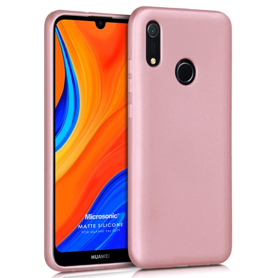 Microsonic Matte Silicone Huawei Y6s 2019 Kılıf Rose Gold 1