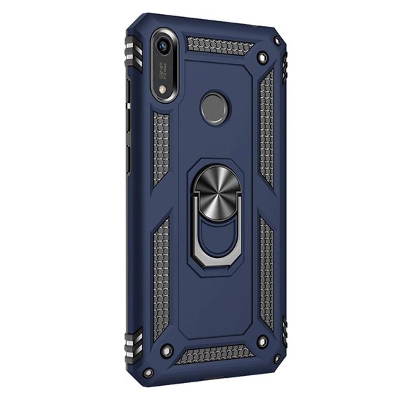 Microsonic Huawei Y6s 2019 Kılıf Military Ring Holder Lacivert 2