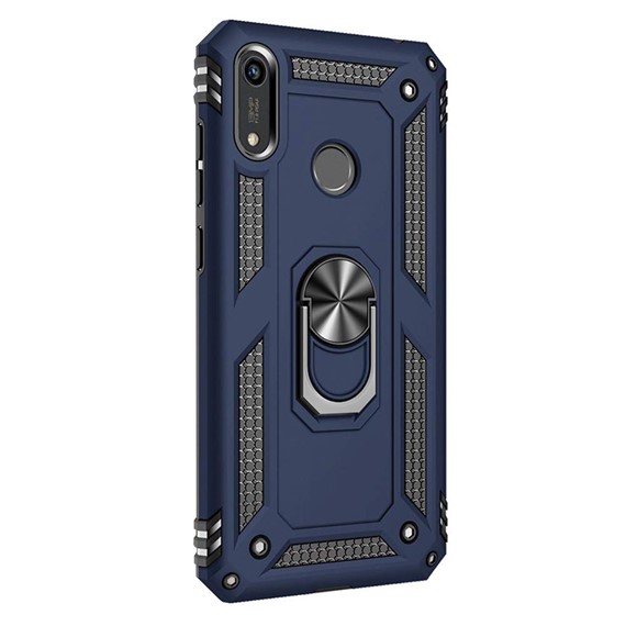 Microsonic Huawei Y6s 2019 Kılıf Military Ring Holder Lacivert 2