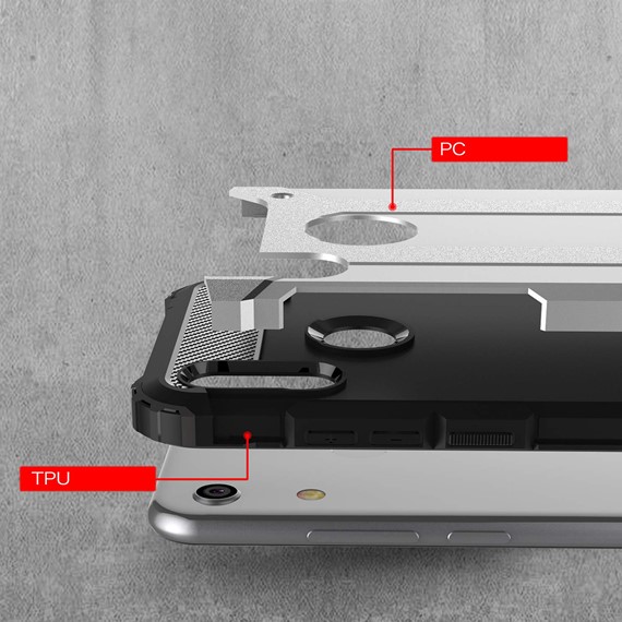 Microsonic Huawei Y6s 2019 Kılıf Rugged Armor Kırmızı 3