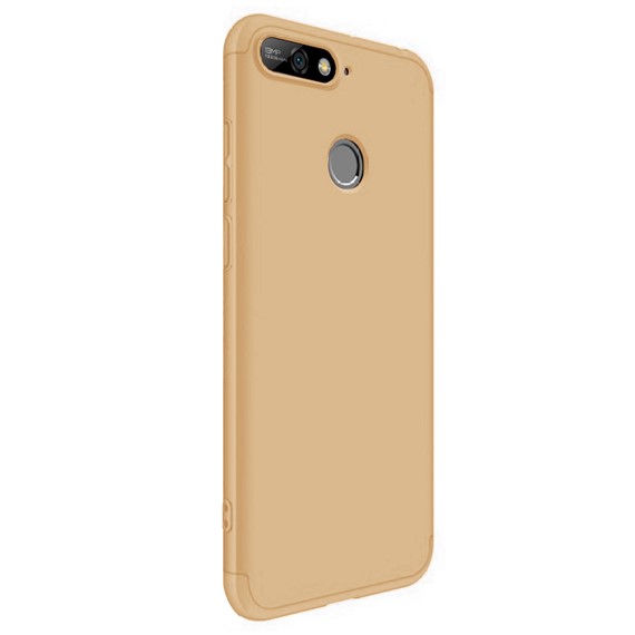 Microsonic Huawei Y7 2018 Kılıf Double Dip 360 Protective Gold 2