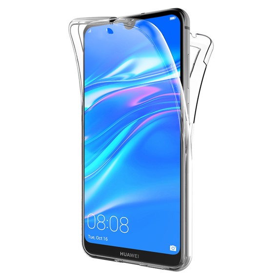 Microsonic Huawei Y7 2019 Kılıf 6 tarafı tam full koruma 360 Clear Soft Şeffaf 1