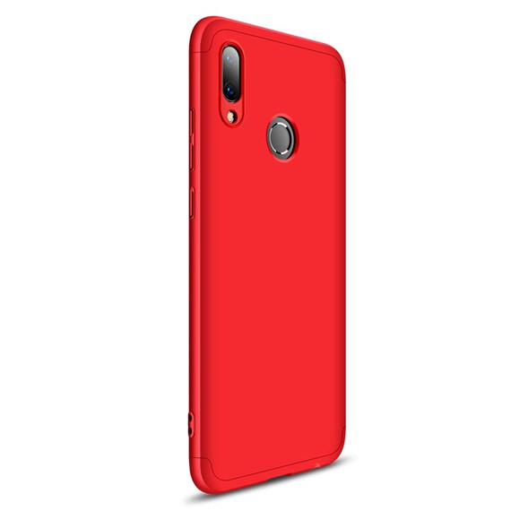 Microsonic Huawei Y7 2019 Kılıf Double Dip 360 Protective Kırmızı 2