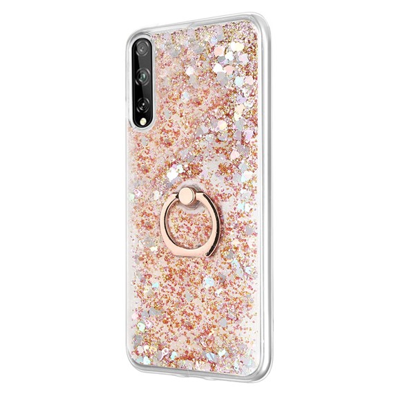 Microsonic Huawei Y8P Kılıf Glitter Liquid Holder Gold 2