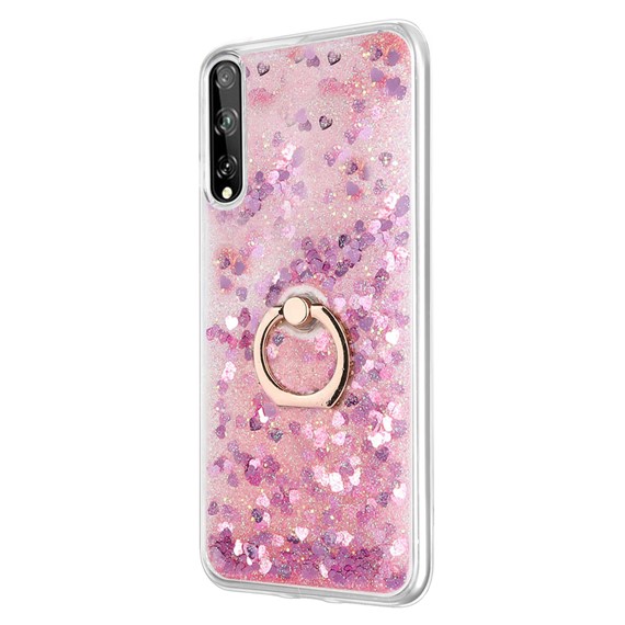 Microsonic Huawei Y8P Kılıf Glitter Liquid Holder Pembe 2