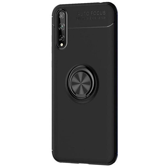 Microsonic Huawei Y8P Kılıf Kickstand Ring Holder Siyah 2