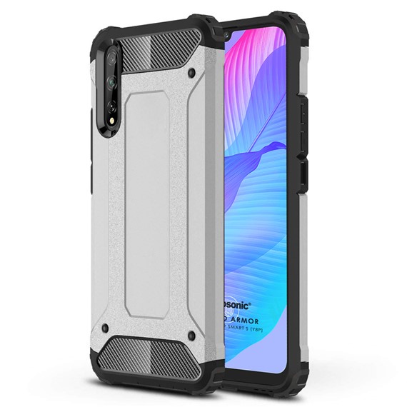 Microsonic Huawei Y8P Kılıf Rugged Armor Gümüş 1