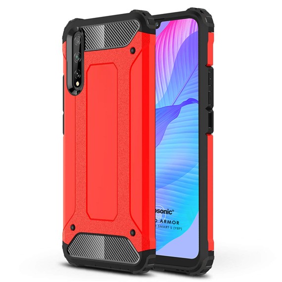 Microsonic Huawei Y8P Kılıf Rugged Armor Kırmızı 1