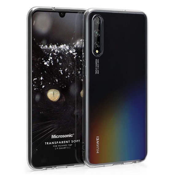 Microsonic Huawei Y8P Kılıf Transparent Soft Beyaz 1