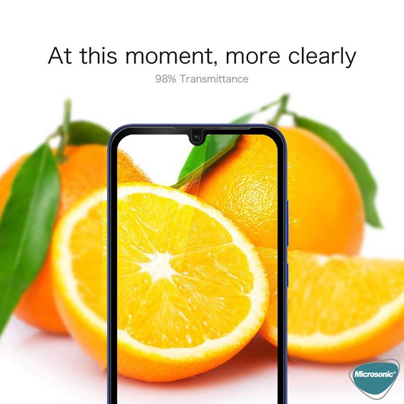 Microsonic Huawei Y8P Tam Kaplayan Temperli Cam Ekran Koruyucu Siyah 4