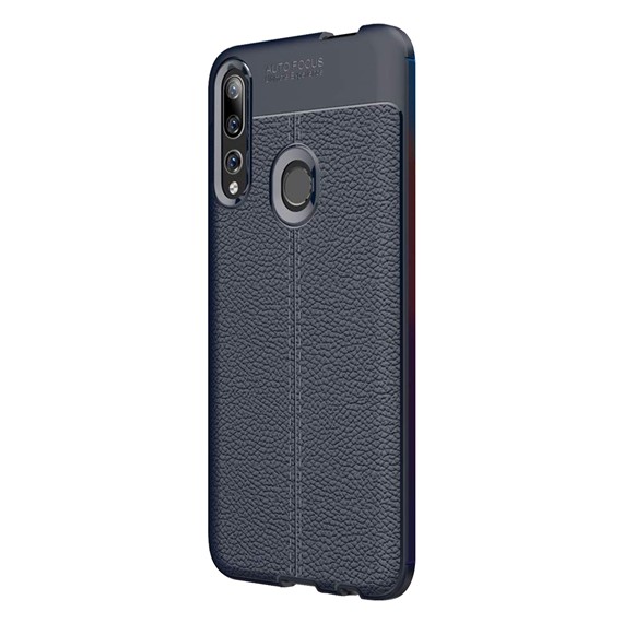 Microsonic Huawei Y9 Prime 2019 Kılıf Deri Dokulu Silikon Lacivert 2