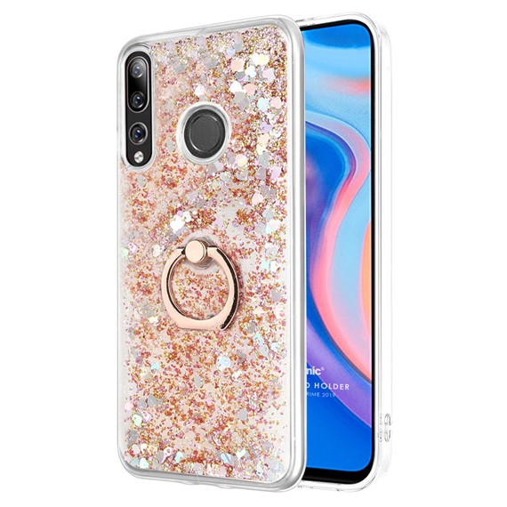 Microsonic Huawei Y9 Prime 2019 Kılıf Glitter Liquid Holder Gold 1