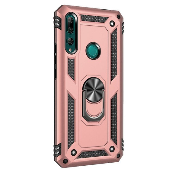 Microsonic Huawei Y9 Prime 2019 Kılıf Military Ring Holder Rose Gold 2