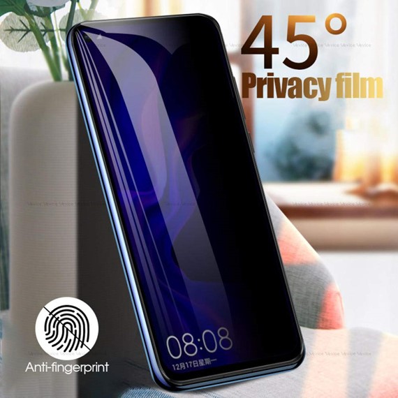Microsonic Huawei Y9 Prime 2019 Privacy 5D Gizlilik Filtreli Cam Ekran Koruyucu Siyah 3