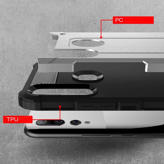 Microsonic Huawei Y9 Prime 2019 Kılıf Rugged Armor Gümüş 4