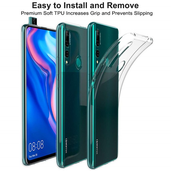 Microsonic Huawei Y9 Prime 2019 Kılıf Transparent Soft Beyaz 3