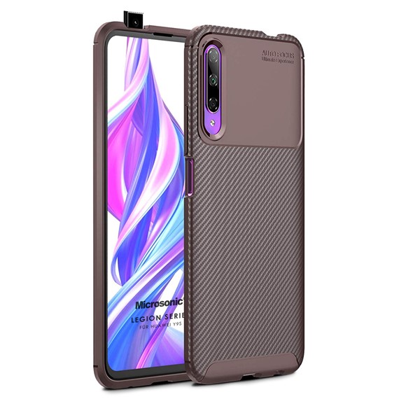 Microsonic Huawei Y9S Kılıf Legion Series Kahverengi 1